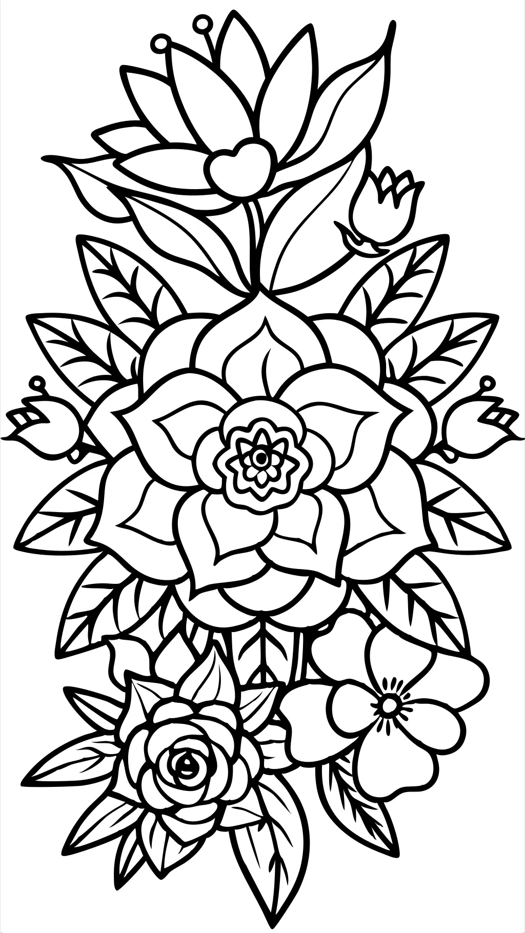 coloriages de motif floral